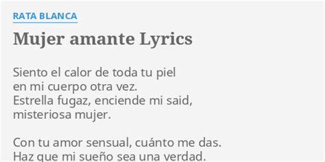 mujer amante letra